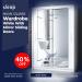 High Gloss Wardrobe White With Mirror Sliding Doors