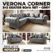 Verona Corner – 3+2 Seater Sofa Set – Grey