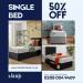 Single Bed On SALE - Buy Now 50% OFF