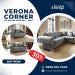 Verona Corner  3+2 Seater Sofa Set  Grey