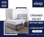 Crushed Velvet Divan Bed