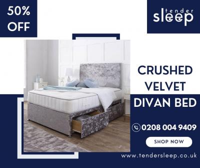 Crushed Velvet Divan Bed